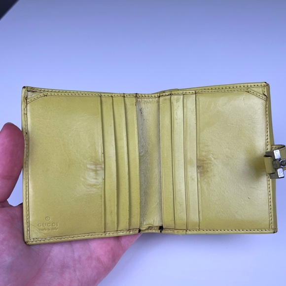GUCCI LIME GREEN JACKIE LOGO WALLET - Picture 7 of 10